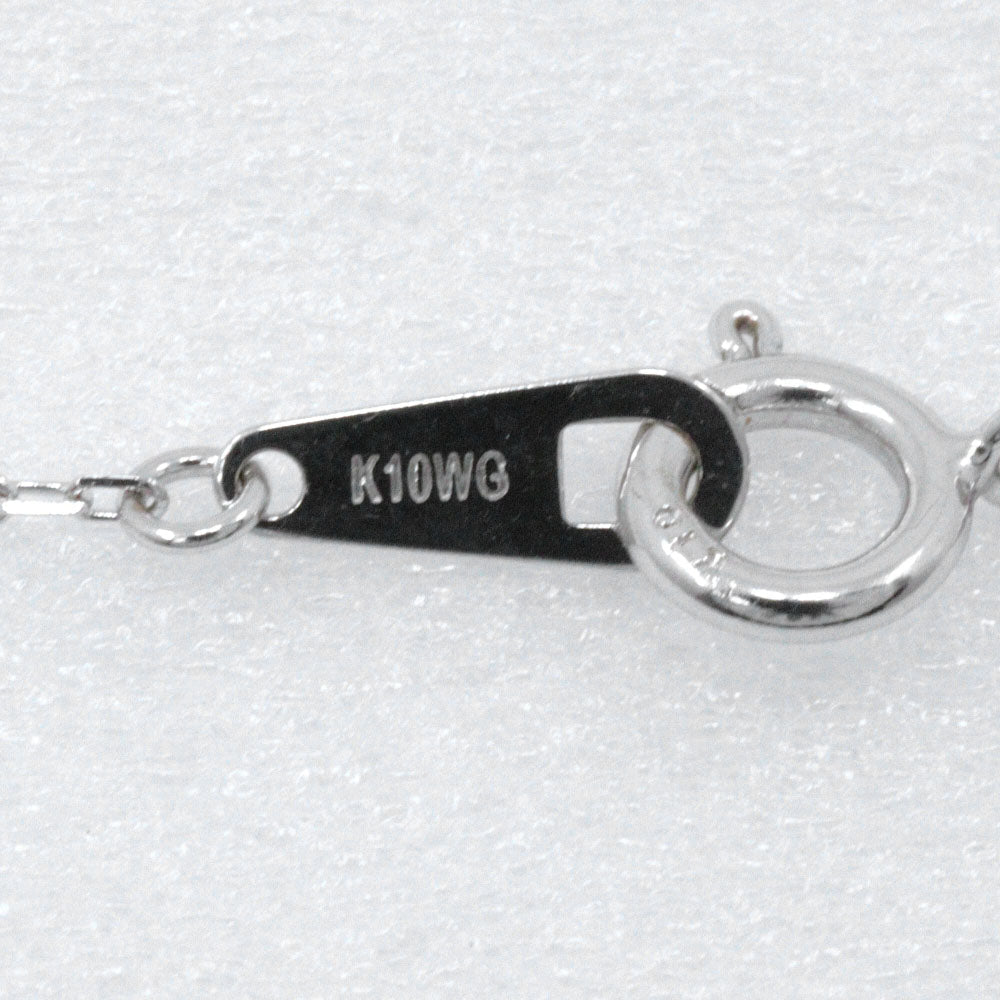 K10ホワイトゴールドオパールダイヤモンドネックレス