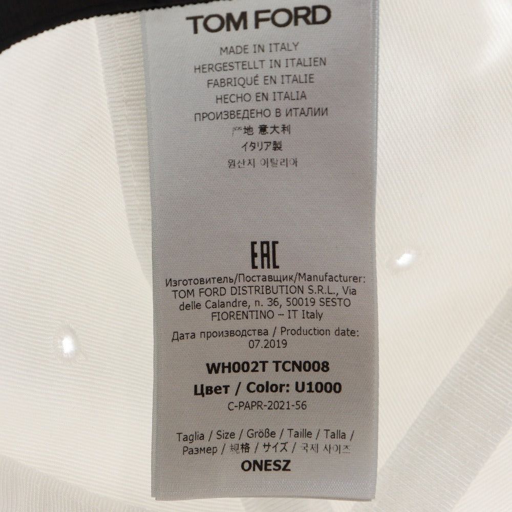 トム フォード TF ロゴ コットン ベースボール キャップ