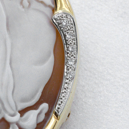 Au750 Pt900 ダイヤモンド 2way ブローチ ペンダント