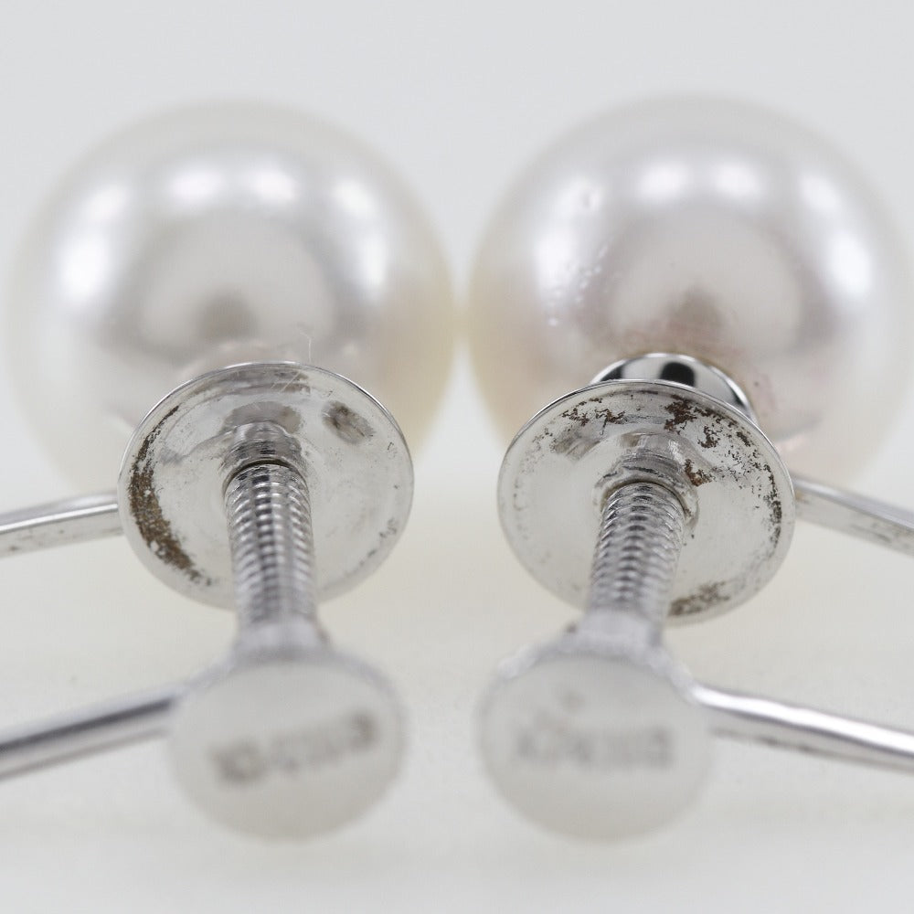 パール ピアス 7.3mm K14 ホワイト ゴールド