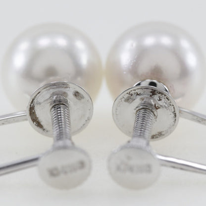 パール ピアス 7.3mm K14 ホワイト ゴールド