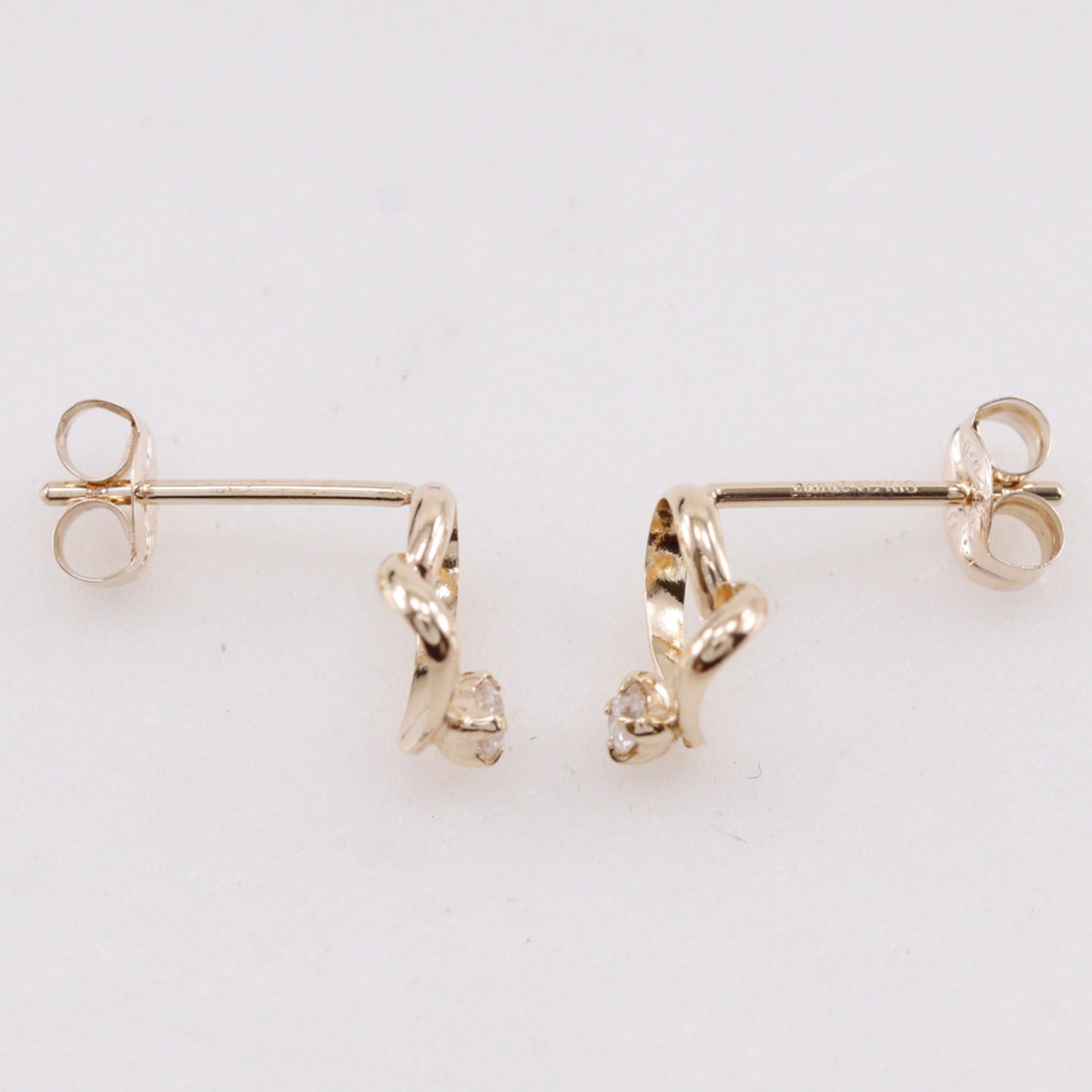 カナル4℃ K10ピンクゴールド ダイヤモンドピアス