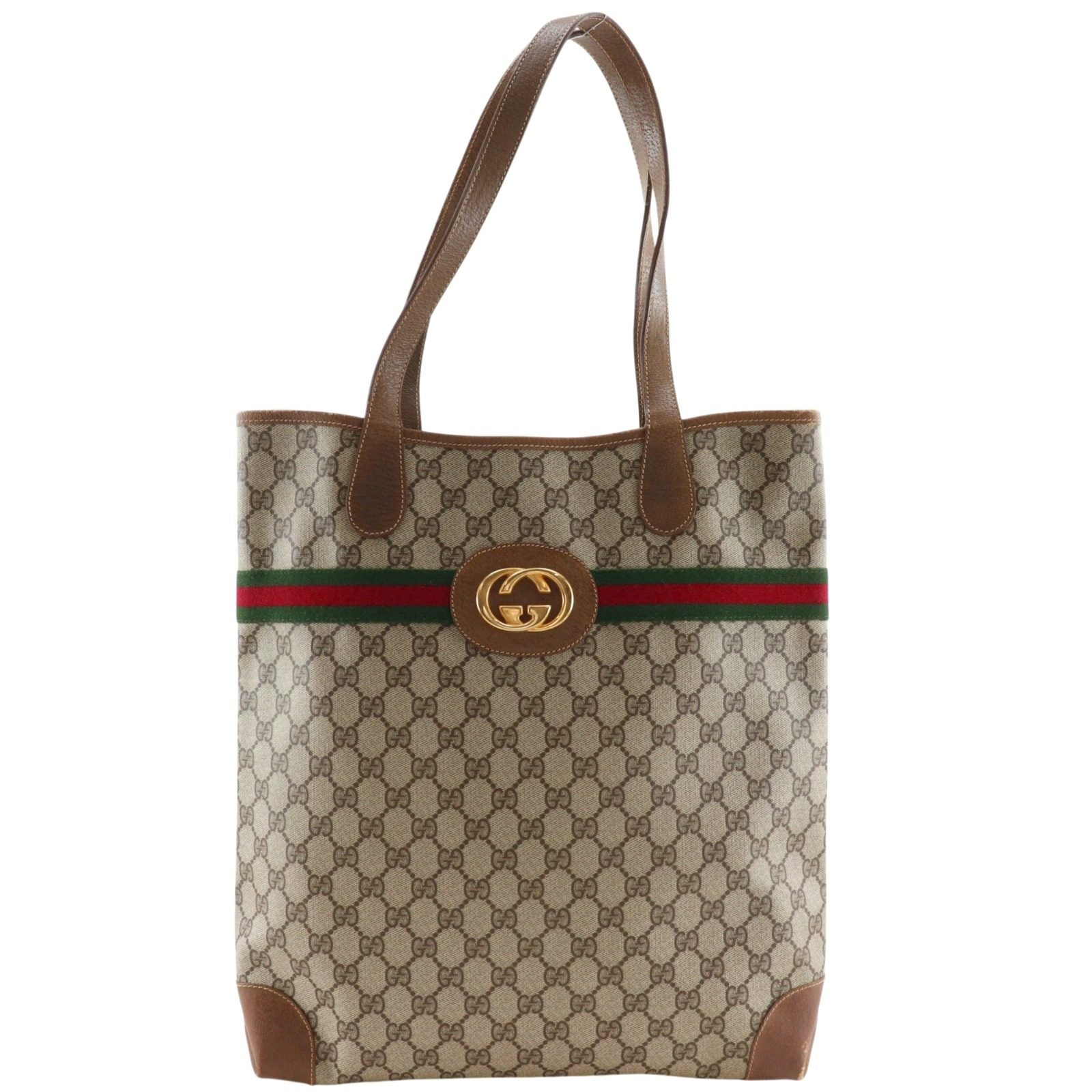 グッチ シェリーライン GGスプリームキャンバス トートバッグ