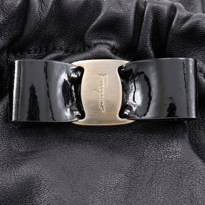 サルヴァトーレ フェラガモ ヴァラ リボン レザー パテント 2WAY トートバッグ