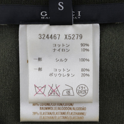 グッチ ベロア サイド ライン ドレス カーキ