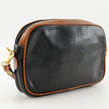 ミラ ショーン レザー ショルダー バッグ ブラック 2WAY