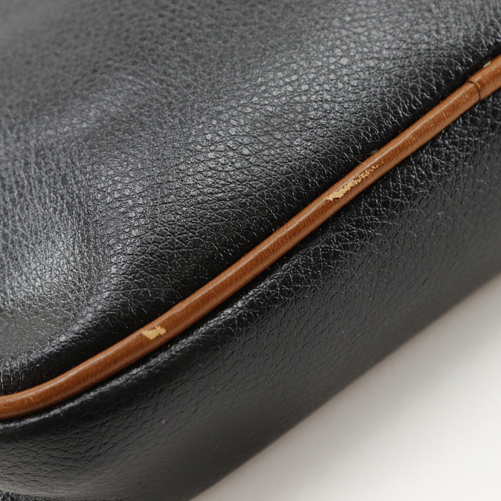 ミラ ショーン レザー ショルダー バッグ ブラック 2WAY