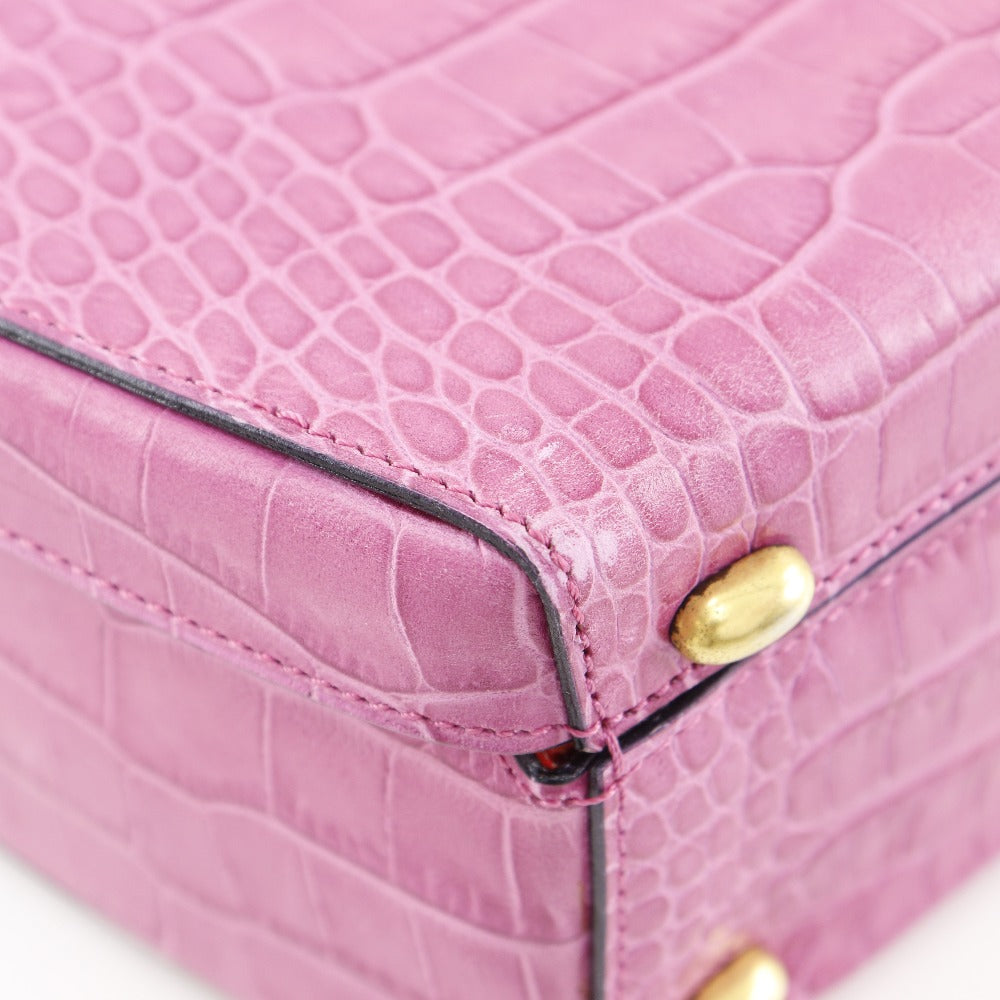 セリーヌ 型押しレザー ハンドバッグ