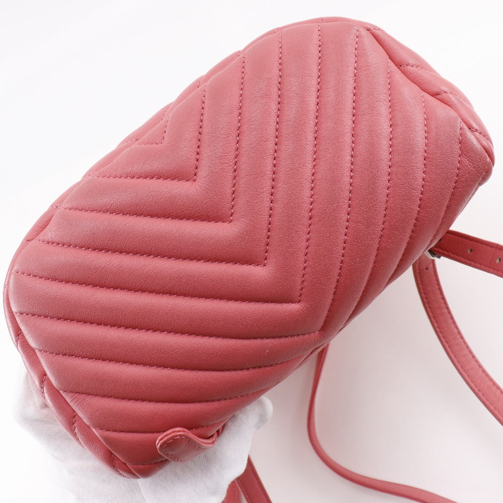 シャネル シェブロンVステッチ ラムスキン2wayリュック