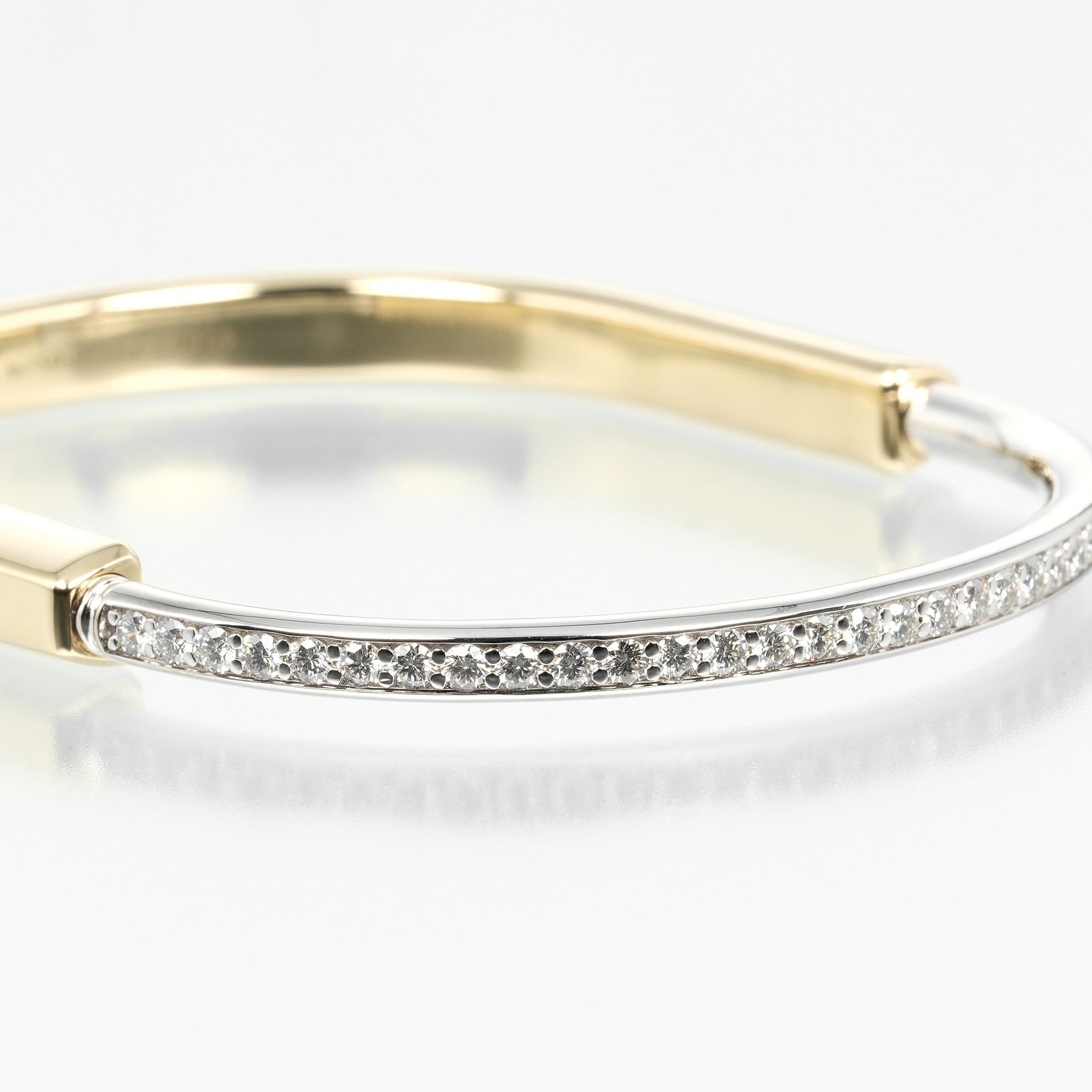 ティファニー ロック K18 イエロー ゴールド K18 ホワイト ゴールド ダイヤ ブレスレット