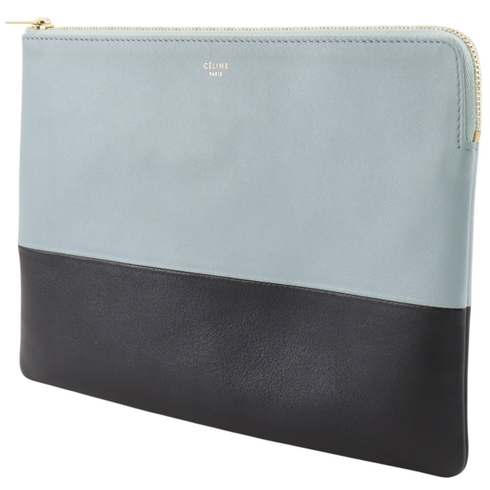 セリーヌ バイカラー カーフ クラッチバッグ