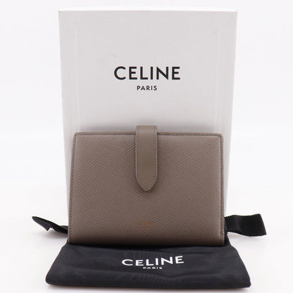 セリーヌ ミディアムストラップウォレット レザー 二つ折り財布