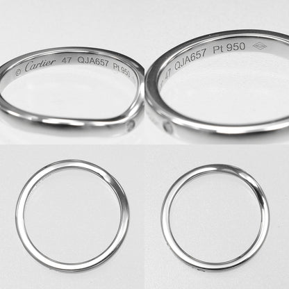 カルティエ バレリーナカーブ Pt950ダイヤモンドリング 7号