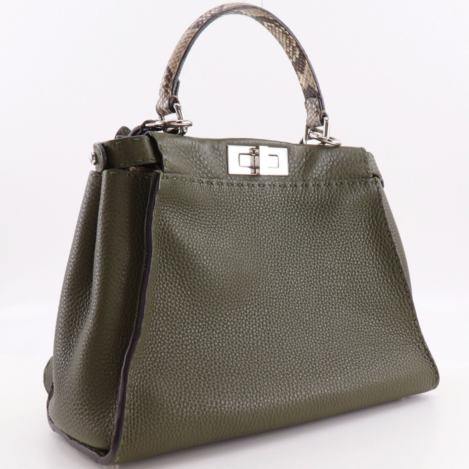 フェンディ ピーカブーセレリア カーフ パイソン 2wayバッグ