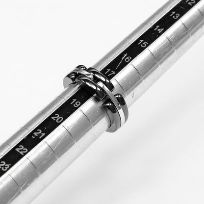 シャネル ウルトラ Au750ホワイトゴールド セラミック リング 18号