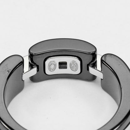 シャネル ウルトラ Au750ホワイトゴールド セラミック リング 18号