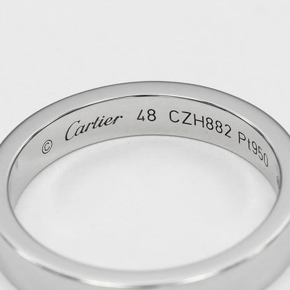 カルティエ Cドゥカルティエ エングレーブド Pt950 ダイヤモンド リング 8号