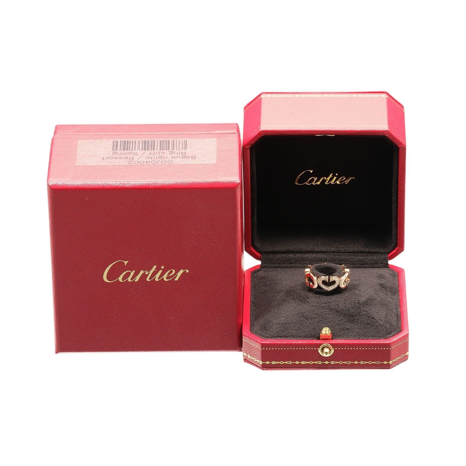 カルティエ Cハート Au750 ダイヤモンドリング 10号