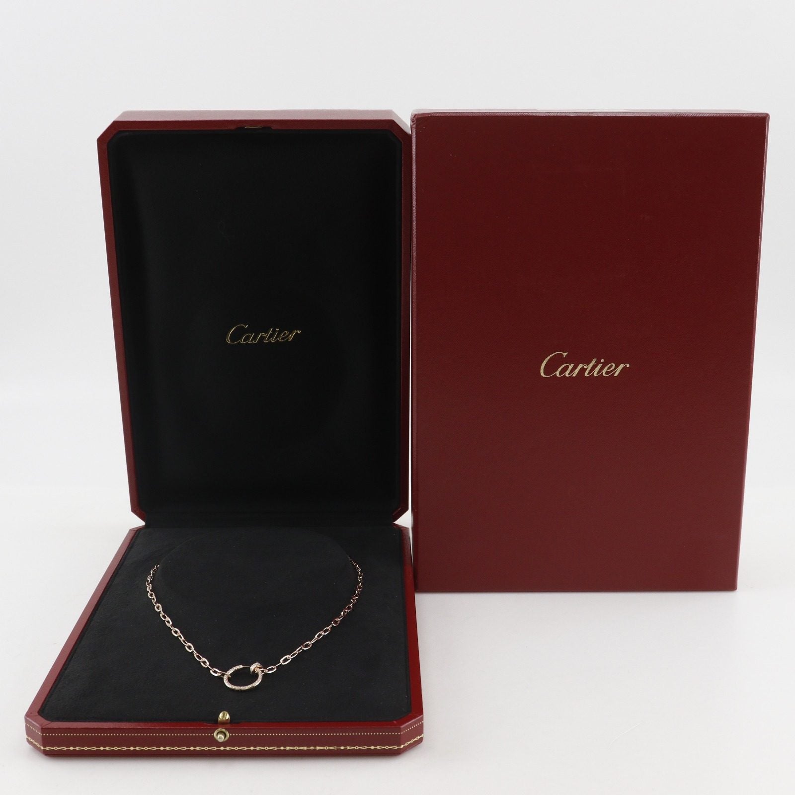 カルティエ ジュストアンクル Au750 ダイヤモンド ネックレス