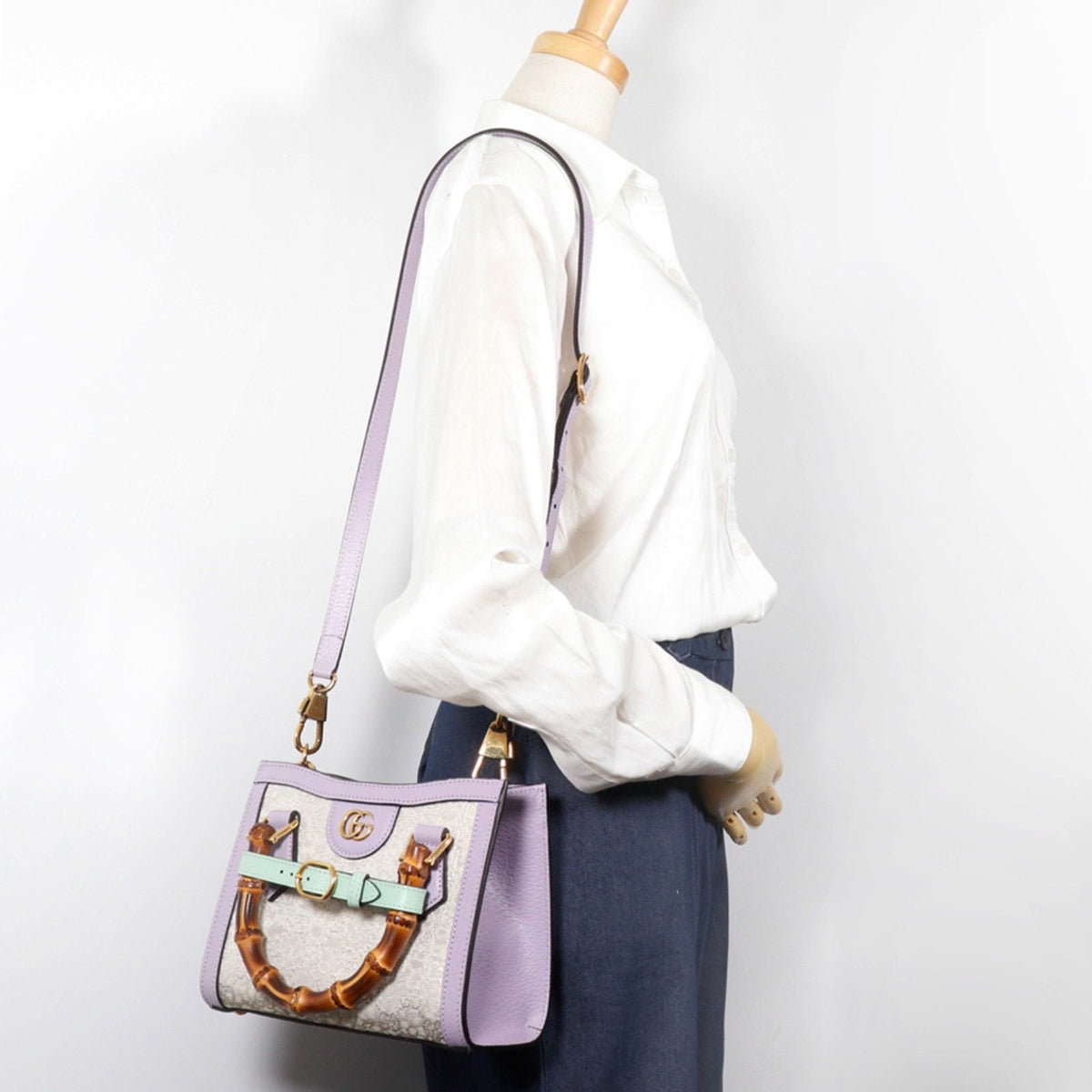 グッチ ダイアナ スモール GUCCI NISHIJIN レザー 西陣織 2wayハンドバッグ