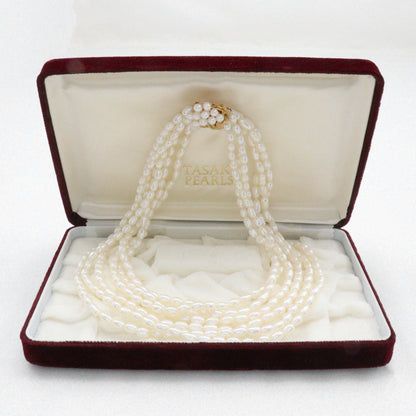 Tasaki K14 イエロー ゴールド パール ネックレス