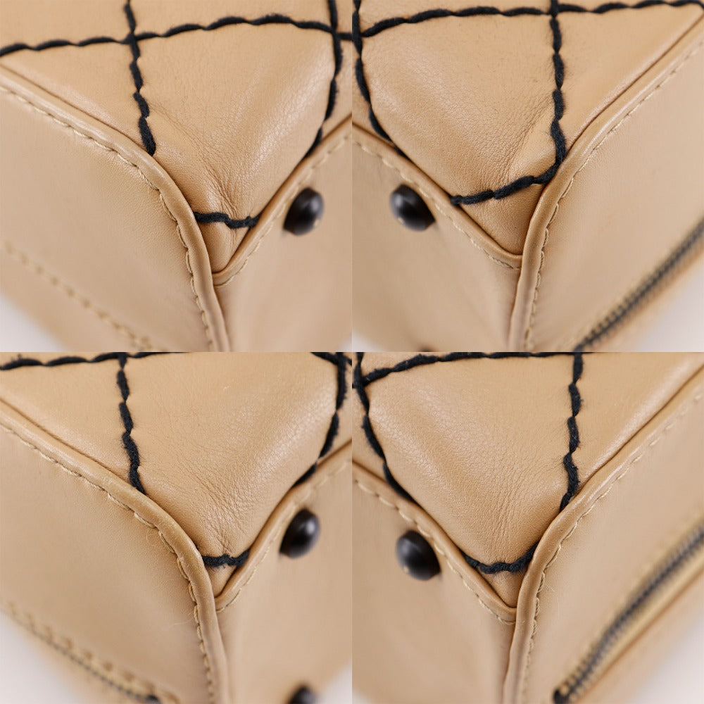 シャネル ワイルド ステッチ カーフスキン 2WAY トートバッグ