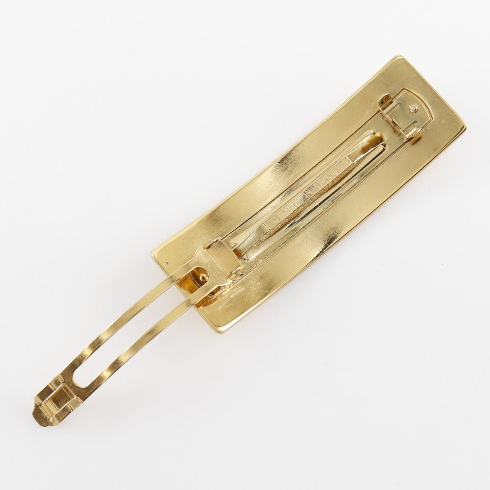 シャネル ロゴ ゴールド プレート バレッタ