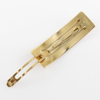 シャネル ロゴ ゴールド プレート バレッタ