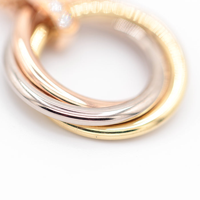 カルティエ トリニティ Au750 ダイヤモンドネックレス