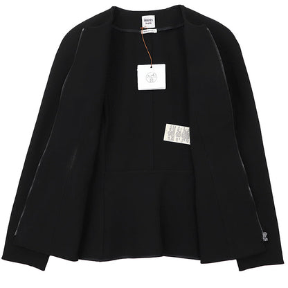 エルメス ストレッチノーカラージャケット