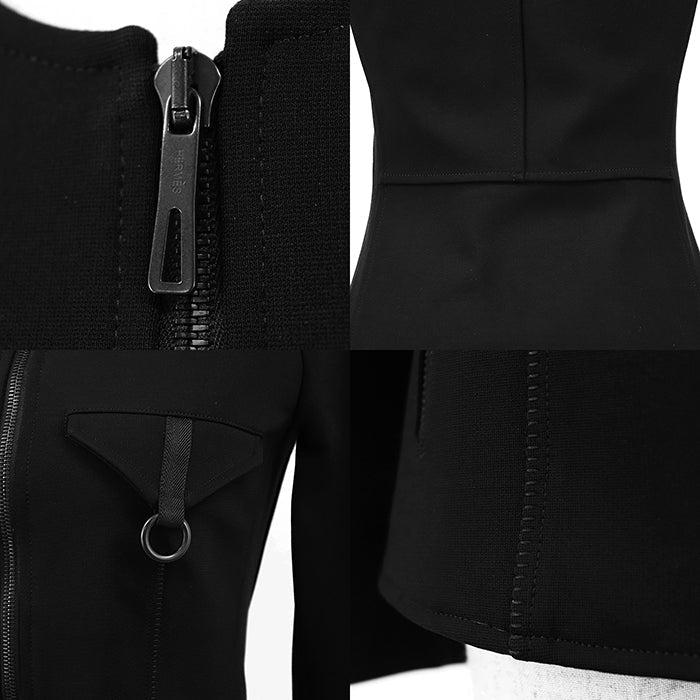 エルメス ストレッチノーカラージャケット
