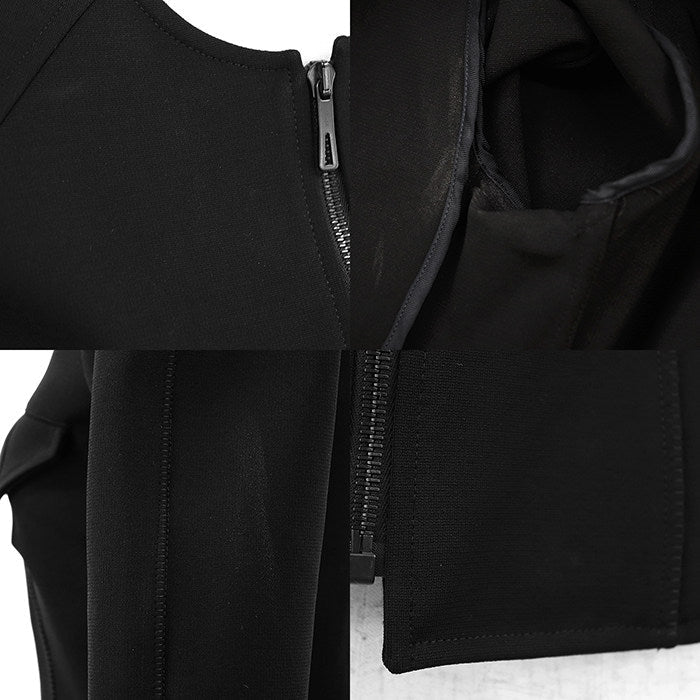 エルメス ストレッチノーカラージャケット