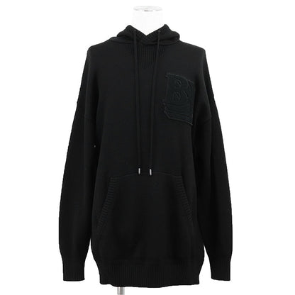 バーバリーロンドン BURLTON Hoodie ウールニットパーカー