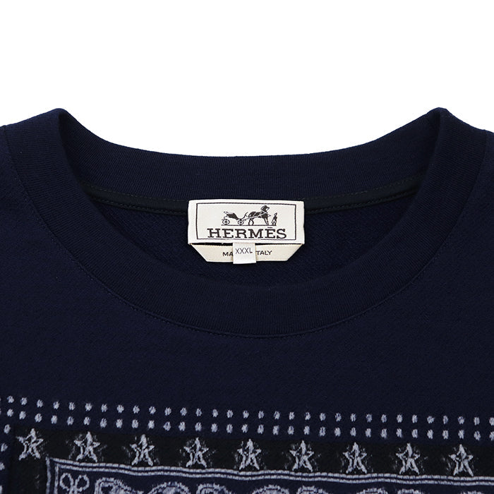 エルメス CHEVAL PUNK BANDANA ウールスウェットXXXL