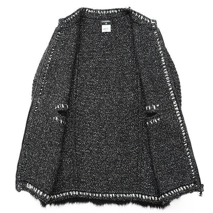 シャネル カシミヤモヘアウールフェイクファーニットポンチョ