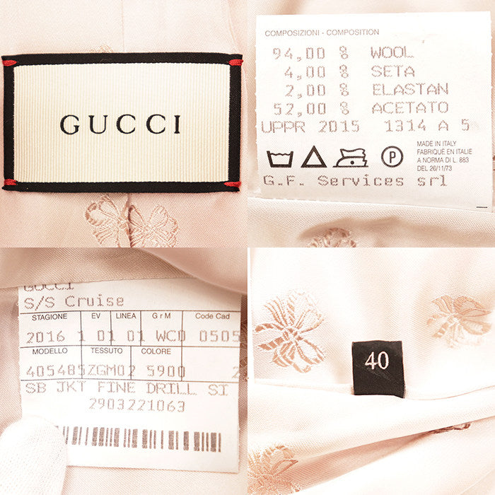 グッチ ウールシルクテーラードジャケット