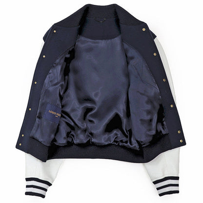 ルイヴィトン ウールカシミヤレザーバーシティジャケット