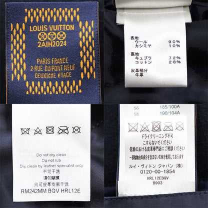 ルイヴィトン ウールカシミヤレザーバーシティジャケット