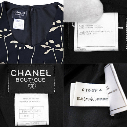 シャネルブティック レーヨンアセテートワンピース