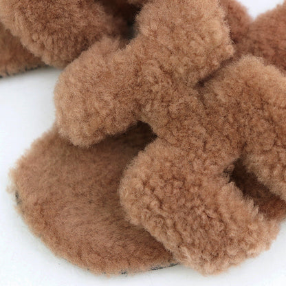 エルメス オラン ボア フラットサンダル