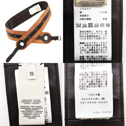 エルメス ラムレザー コットンワンピース