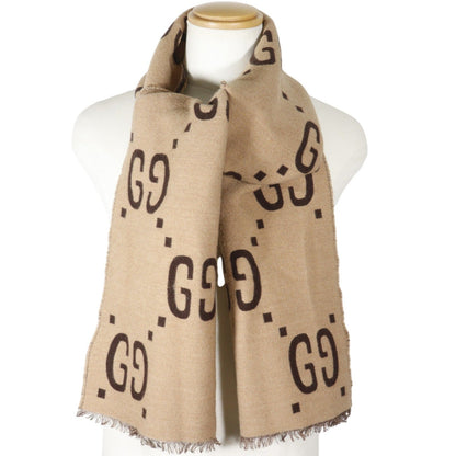 グッチ GGジャカード ウールシルクマフラー