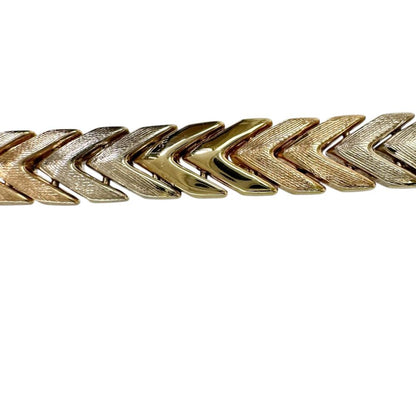 イタリアン デザイン Au750 三色 ヘリンボーン チェーン ブレスレット