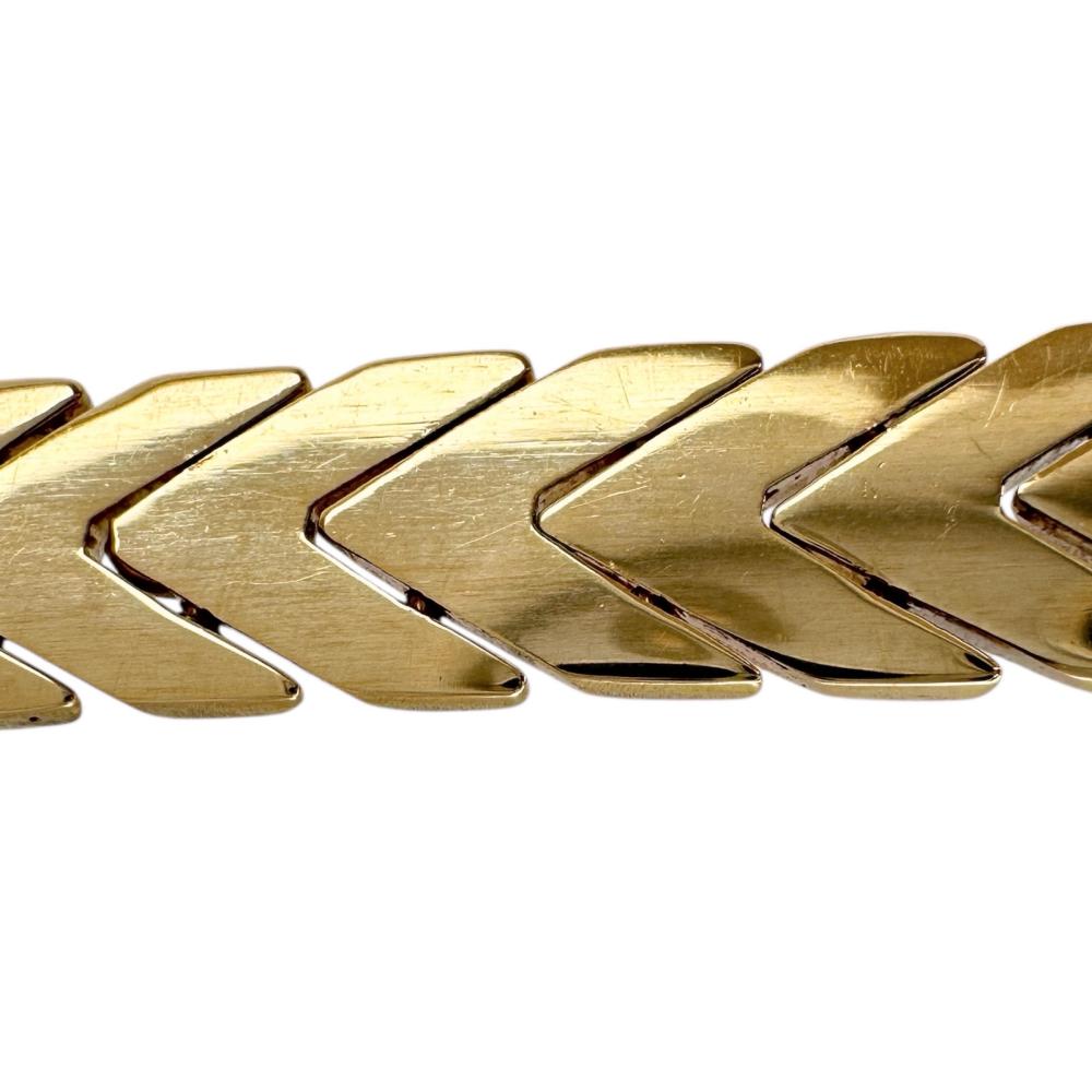 イタリアン デザイン Au750 三色 ヘリンボーン チェーン ブレスレット