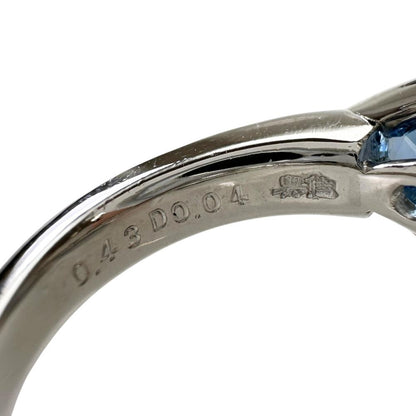 DESIGNER JEWELRY Pt900アクアマリンダイヤモンドリング