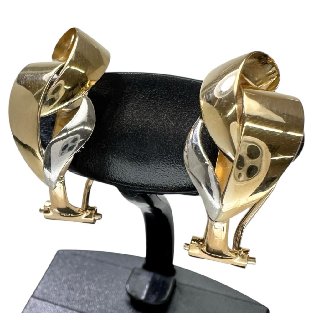 Au750 Pt900コンビデザインイヤリング