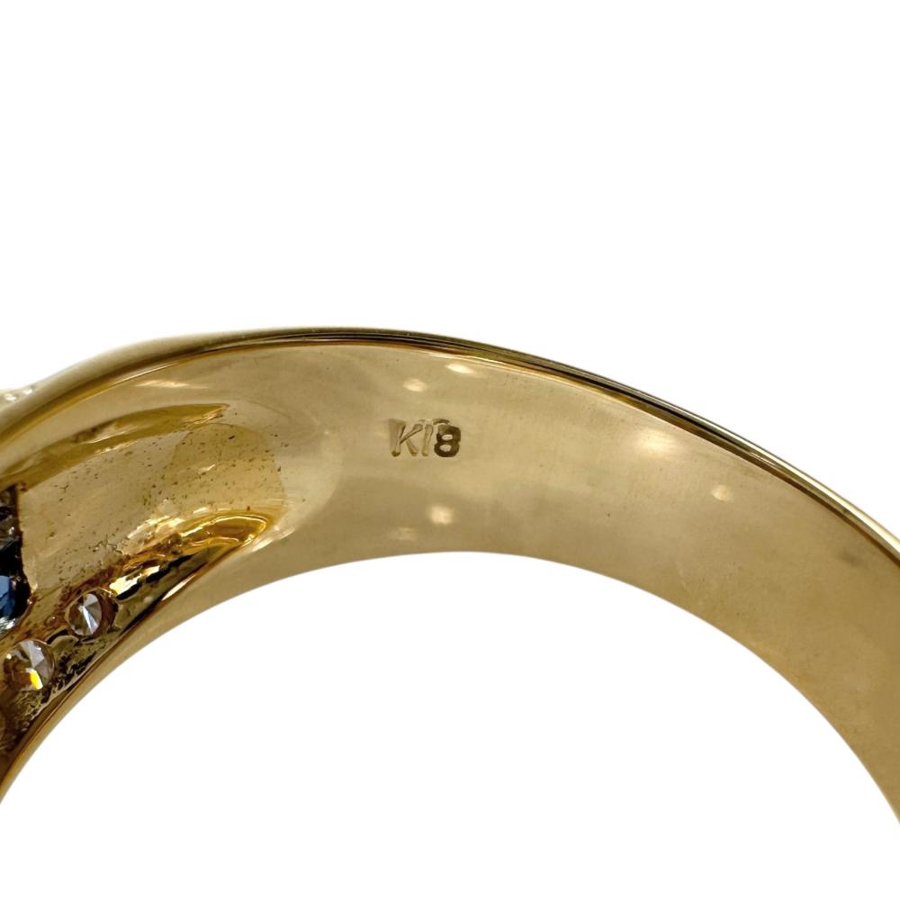 Au750サファイアダイヤモンドリング