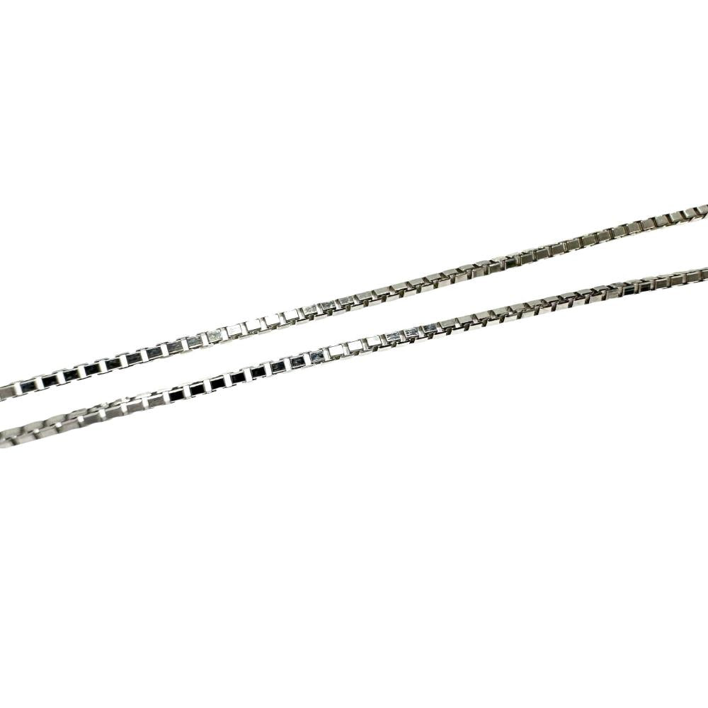 Au750ホワイトゴールドベネチアンチェーンネックレス
