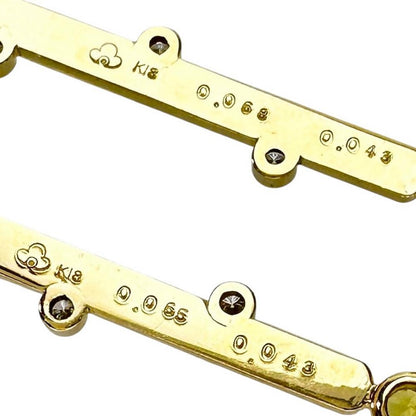 Au750 サファイア ダイヤモンド ピアス