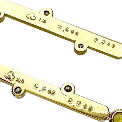 K18ゴールド サファイア ダイヤモンド ピアス